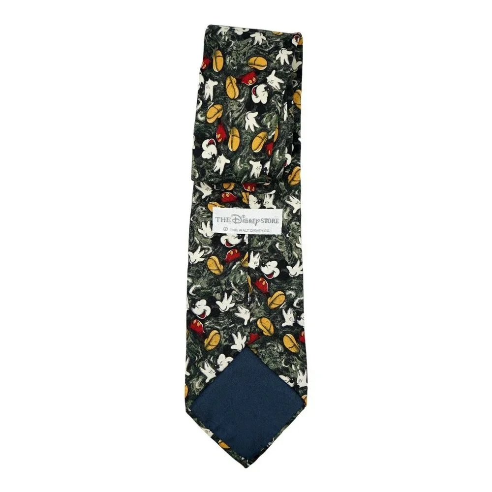 Men's THE DISNEY STORE MICKEY MOUSE Silk Tie Necktie DISNEY ART CLASSIC ICON‎